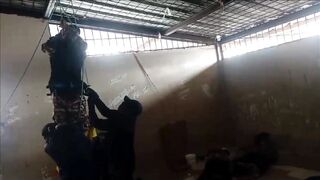 Classic:Ecuadorian Gang Members Hang A Police Officer