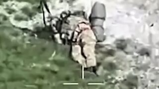 Drone attack tears Russian in half