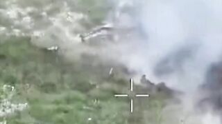 Drone attack tears Russian in half