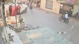 Speeding Thar Hits Young Woman on Scooty, SUV Flips Leaving Victim Seriously Hurt
