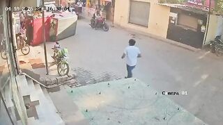 Speeding Thar Hits Young Woman on Scooty, SUV Flips Leaving Victim Seriously Hurt