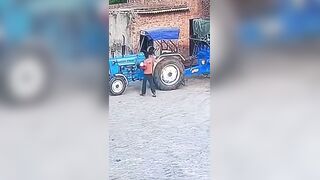 Shocking Tractor Accident in Rajasthan: Driver Leaves Keys in Ignition