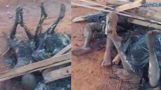 Three Bandits Were Burned Alive By Mob
