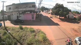 Motorcyclist dies after hitting car door and being run over by pickup truck