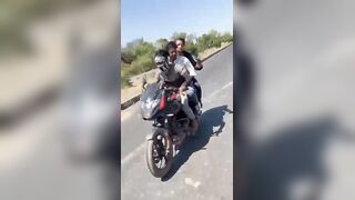 Three Dudes Without Helmets Filmed Crashing Into The Truck, Dying