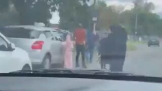 Moment Of Fatal Shooting During Road Rage Incident In South Africa