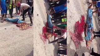 Head and brains destroyed