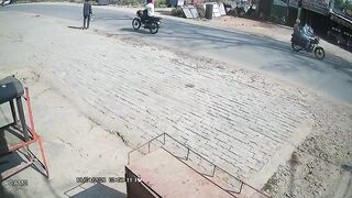 Shocking CCTV Footage Shows Fatal Impact on Retired Teacher in Jalaun