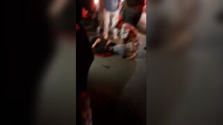 Blood Gushing Like a Crimson Waterfall from His Mouth and Nose