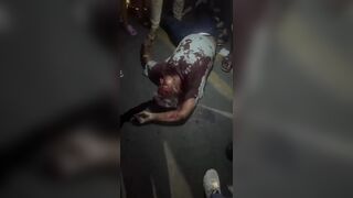 Seconds After Fatal Gang-Related Shooting On A Busy Street In Ecuador