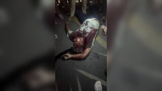 Seconds After Fatal Gang-Related Shooting On A Busy Street In Ecuador