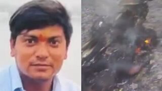 Man Burned Alive In front Of Son And Brother In Fiery Accidetn Caused By Stray Dog