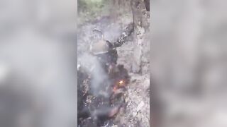 Man Burned Alive In front Of Son And Brother In Fiery Accidetn Caused By Stray Dog