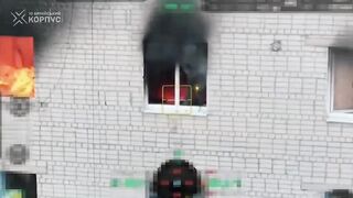 Orc jumped from the 3rd floor of a burning building and died after being shot