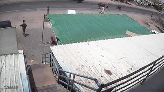Young Biker Seriously Hurt After Stray Bull Suddenly Dashes onto Road in Rajkot