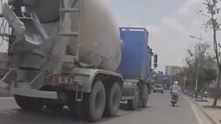 Cement Truck Takes Lives Of Two In A Second