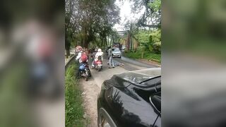 Motorcyclist Dies After Losing Control While Overtaking & Being Crushed by Sand Truck