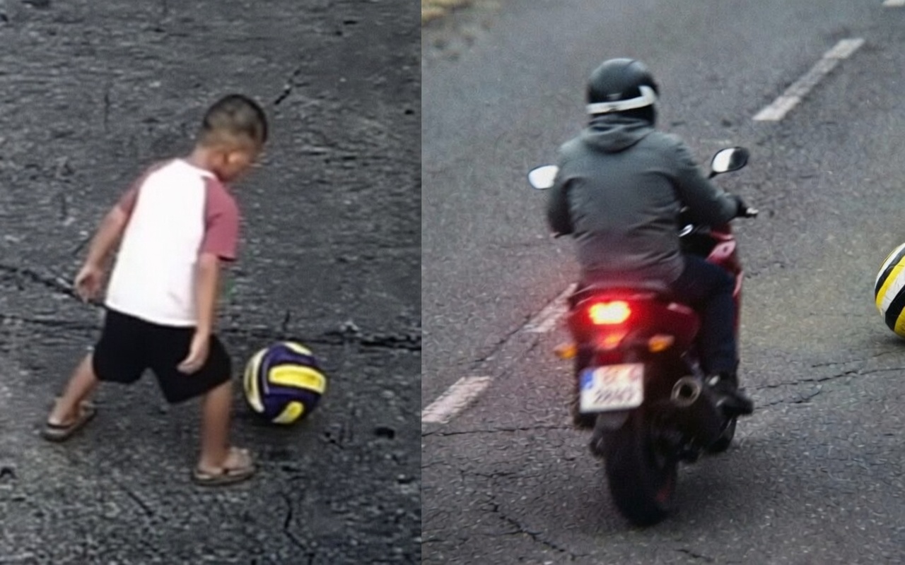 Tragic Accident: Child’s Football Causes Motorcyclist to Lose Control and Die