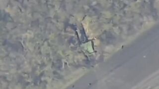 Elimination of the Ukrainian wheeled self-propelled howitzer