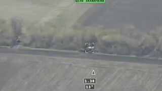 Elimination of the Ukrainian wheeled self-propelled howitzer