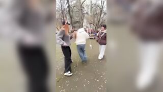 Russian girl brutally beats up classmate