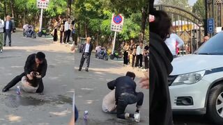 China one people got drunk and beat his girlfriend