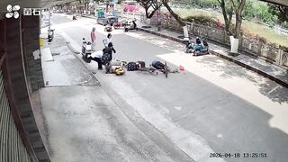Old Man Dies After Falling From Bicycle On The Road Head First