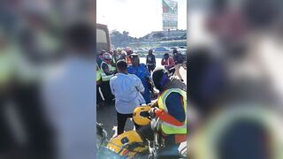 Bus Driver Stopped And Beaten By Mob After Running Over A Couple On Motorcycle
