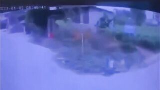 Moped Rider Gets Ripped In Halves