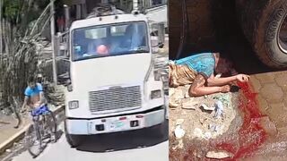 25-Year-Old Man is Fatally Crushed by a Heavy Tanker Truck (CCTV & Aftermath)