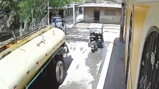 25-Year-Old Man is Fatally Crushed by a Heavy Tanker Truck (CCTV & Aftermath)