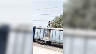 Man Dies Instantly After Touching High-Voltage Cable While Running Above Train Wagons
