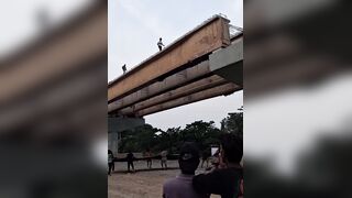 Worker Leaps From Bridge Under Construction In Protest Over Unpaid Wages