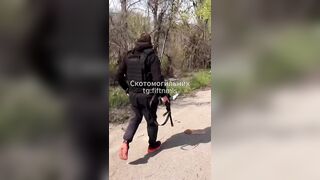 Ukrat recovering their friend's spine.