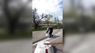Ukrat recovering their friend's spine.