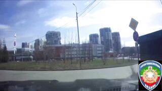 Motorcyclist thrown under the wheels of another car after collision with a car