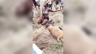 Woman Caught With Stolen Goats, Beaten By Village Authorities