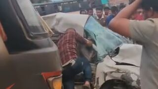 Two Killed After Bus Crashed Into A Car At The Intersection In Bangladesh