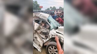 Two Killed After Bus Crashed Into A Car At The Intersection In Bangladesh