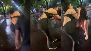 BIg butt Latina stabs another