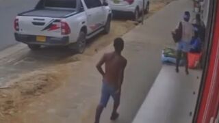 Homeless POS Stabs Unsespecting Woman In The Face In Suriname