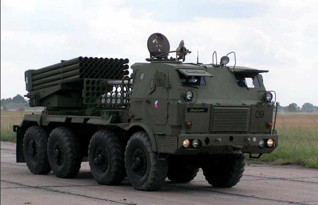 MLRS Vampire incinerated with the crew.