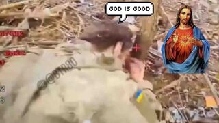 Pray to God didn't save the Ukrainian.
