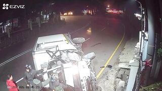 Two Dudes Flip And Crash A Company Truck
