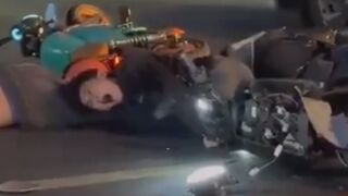 Rider Suffers A Seizure After Fender Bender In China