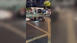 Rider Suffers A Seizure After Fender Bender In China