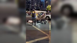 Rider Suffers A Seizure After Fender Bender In China