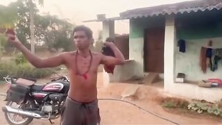 Sicko Beheads Wife, Travels With Her Head In The Bag (another angle)