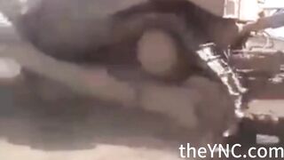 A Dead Islamic State Member Was Bulldozed Repeated Rolling