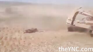 A Dead Islamic State Member Was Bulldozed Repeated Rolling